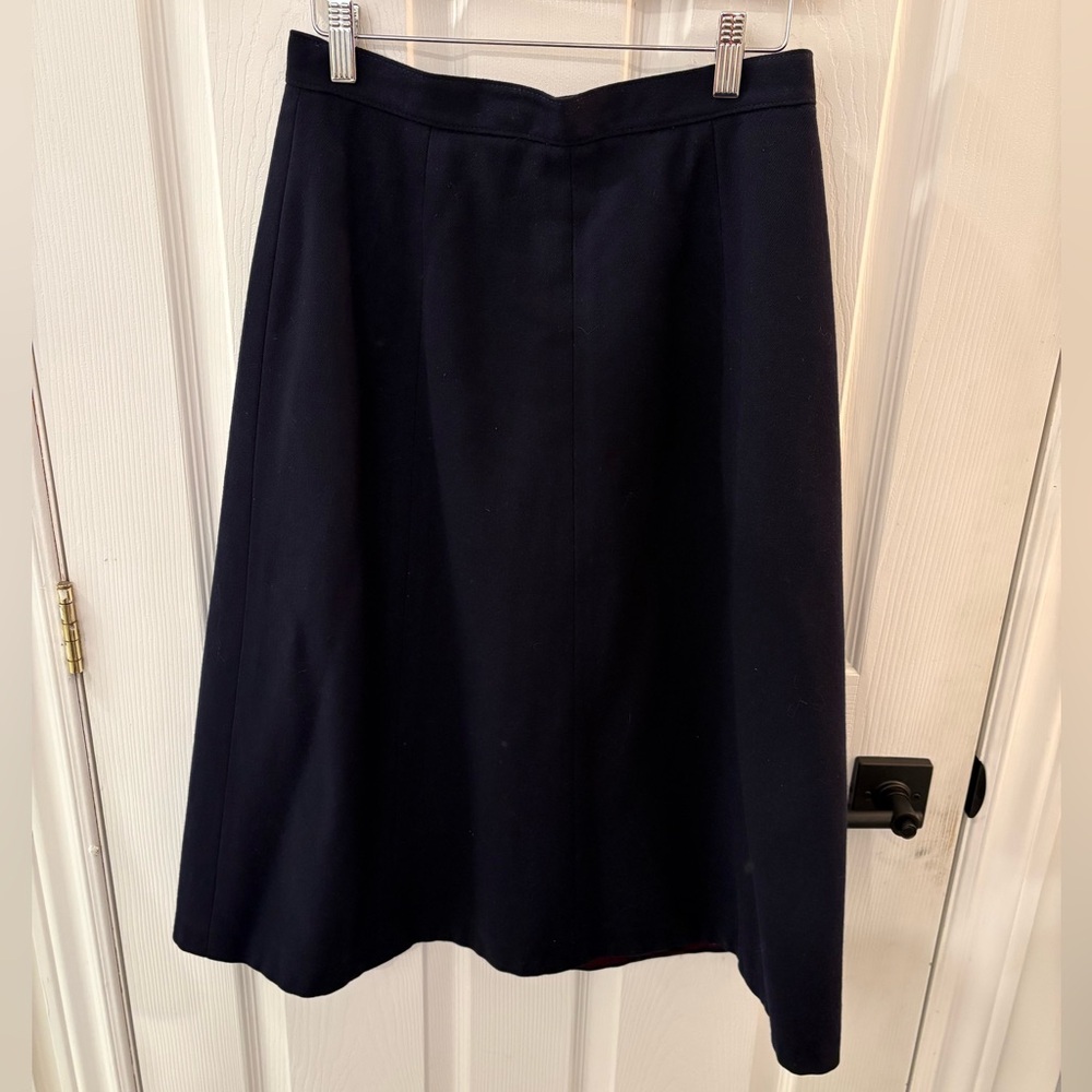 Elegant Vintage Black A-Line Skirt